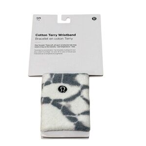 lululemon athletica Cotton Terry Wristband in White and Gray